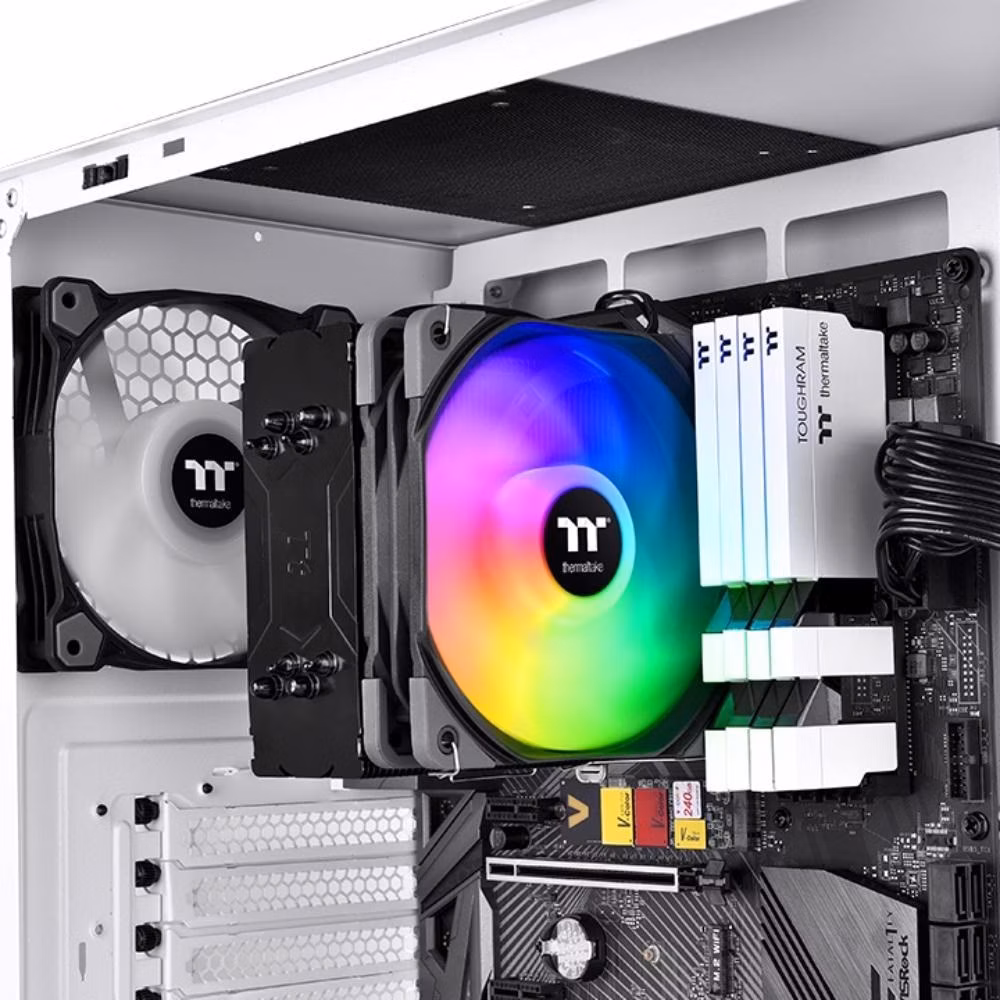 THERMALTAKE Chladič CPU UX200 SE ARGB, 1x120mm, LGA1851, AM5, černá