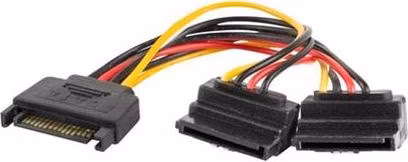 LANBERG SATA (M) na 2x SATA (F) kabel 15cm, úhlový