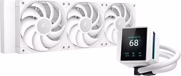 DEEPCOOL Vodní chladič MYSTIQUE 360 WH, ARGB, 3x 120mm, AM5, LGA1851, bílá