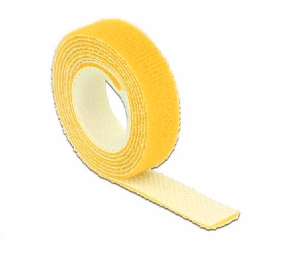 Delock Hook-and-loop fasteners L 1 m x W 13 mm roll yellow