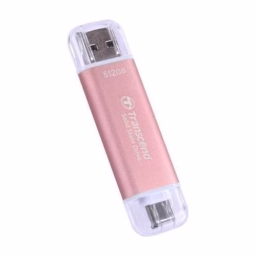 Transcend ESD310P 512GB, External SSD, USB 10Gbps, Type C/A