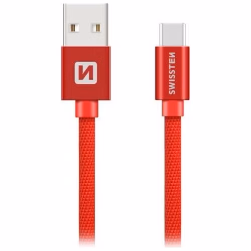 Swissten Datový Kabel Textile Usb / Usb-C 2,0 M Červený