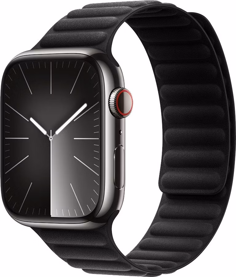 Devia remienok Deluxe Magnetic Fiber Watch Band 44/45/46mm - Black