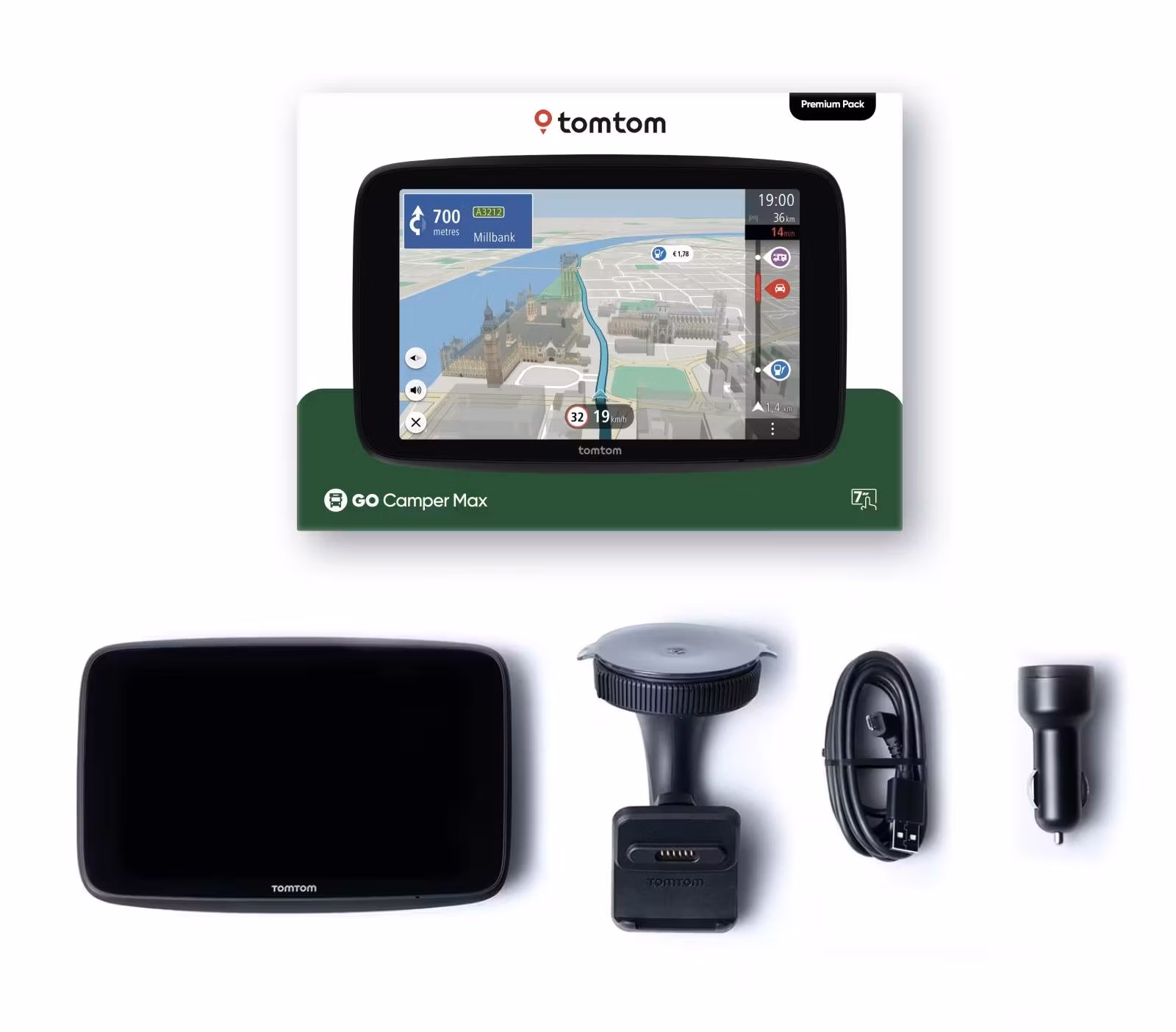 BAZAR - TomTom GO Camper Max 700 - Poškozený obal (Komplet)