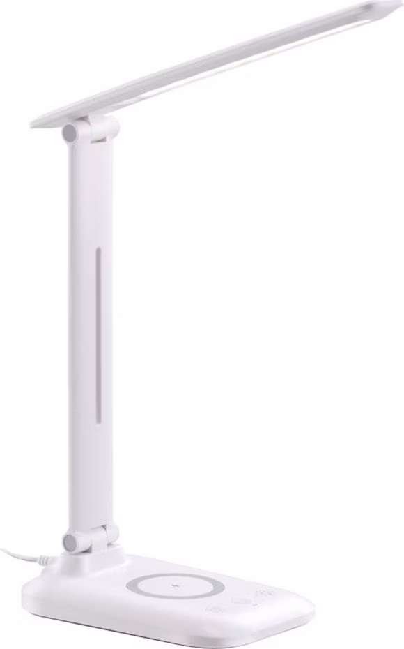 IMMAX LED stolní lampička LUMI/ Qi nabíjení/ 7W/ 300lm/ 12V/2A/ stmívatelná/ bílá