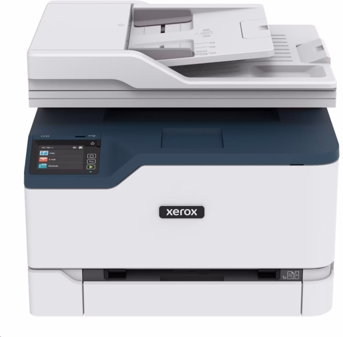 Xerox C235V_DNI, farebný laser. multifunkcia, A4, 22 strán za minútu, obojstranný tlač, ADF, WiFi/USB/Ethernet, 512 MB RAM, Apple AirPrint