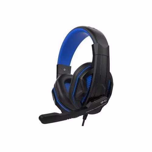 LEXIP STEELPLAY - HP41 DRÁTOVÁ SLUCHÁTKA S MIKROFONEM, ČERNÁ/MODRÁ