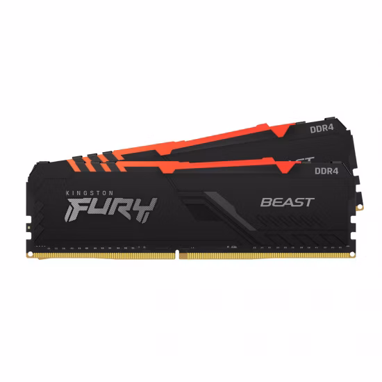 KINGSTON FURY Beast RGB 16GB DDR4 3600MT/s / DIMM / CL17 / KIT 2x 8GB