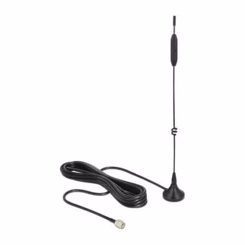 Delock LTE / GSM / UMTS Anténa SMA samec 5 dBi všesměrová s magnetickou základnou a připojovací kabel (RG-174, 3 m)