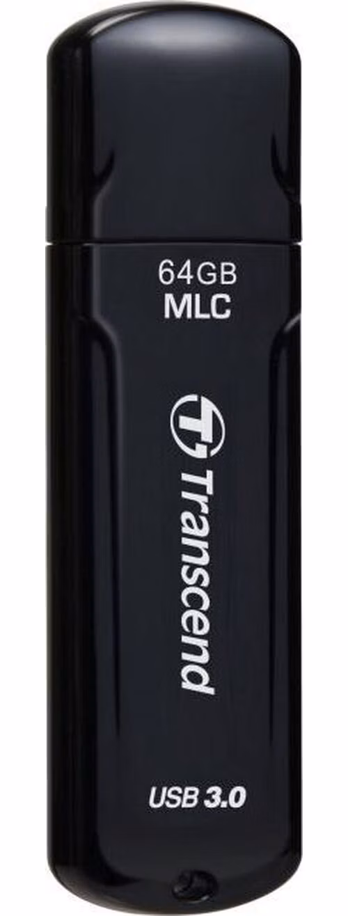 Transcend 64GB JetFlash 750, USB 3.0 flash disk, MLC, LED indikace, černý
