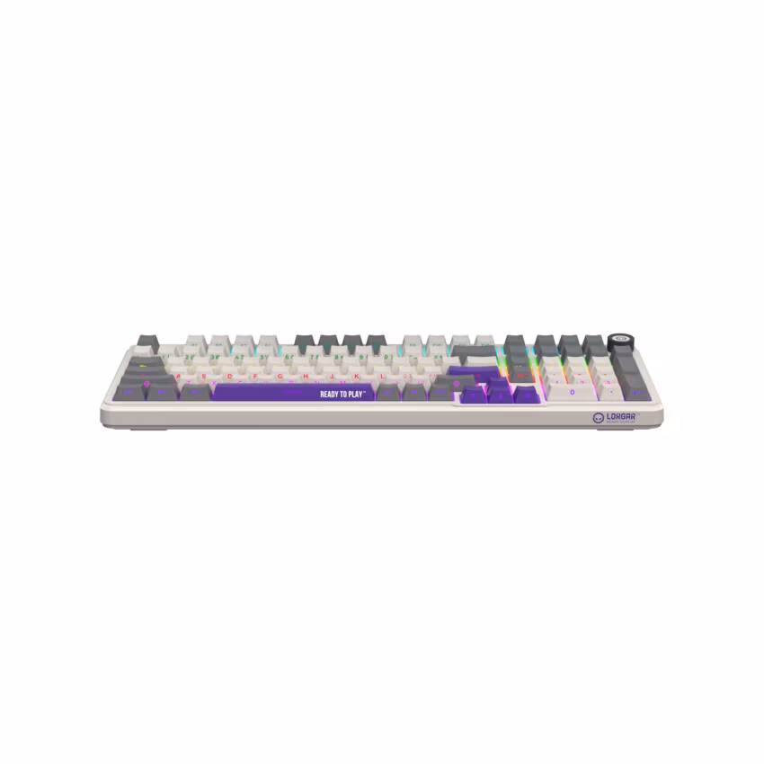 Lorgar KBA4195RT, mechanická herná klávesnica, 101 klávesov, Toxic Purple Switch, Hot-Swap, RGB, USB-C