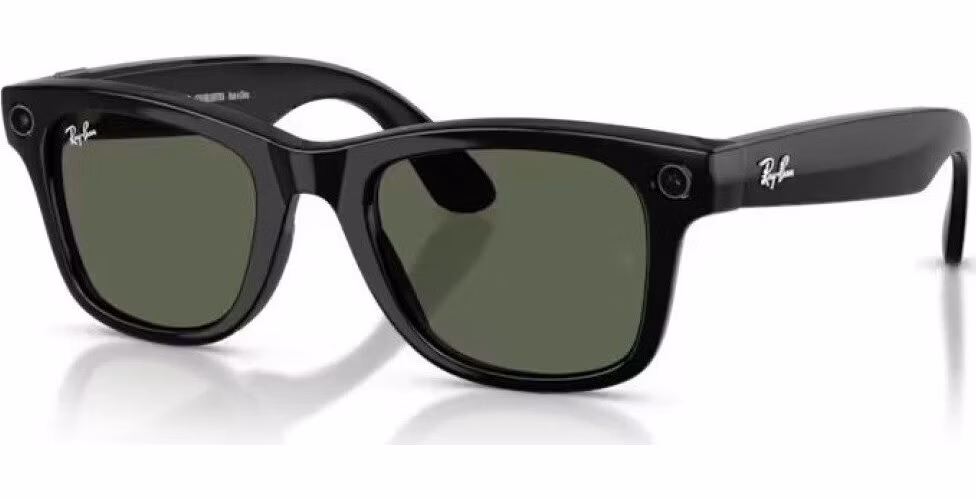 Meta Ray-Ban Gen2 Wayfarer, Black, G15 Green (Large)