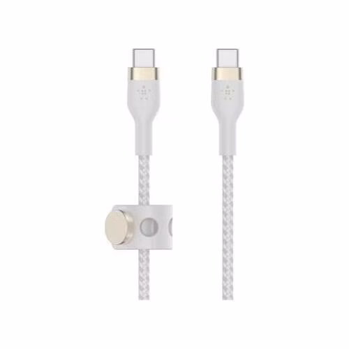 Belkin BOOST CHARGE™ USB-C/USB-C kabel, 2m, bílý - odolný PRO Flex