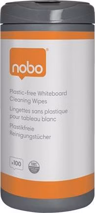 Nobo Vlhčené čistící ubrousky na popisovací tabule Nobo, 100 ks (recyklovaný obsah)