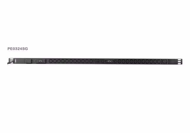 Aten PE0324S 0U Basic PDU s přepěťovou ochranou 32A přívodní kabel 1,6m IEC60309 Výstup 22x C13 2x C19