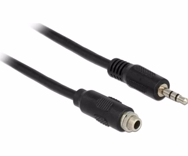 Delock Cable Stereo Jack 3.5 mm female panel-mount > Stereo Jack 3.5 mm male 100 cm