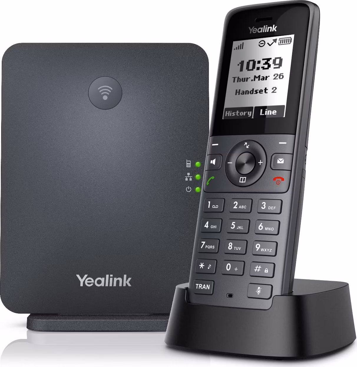 Yealink W71P DECT základová stanica a rúčka, 1,8" čiernobiely disp., až 10 rúčok