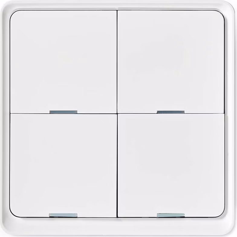 NEDIS chytrý nástěnný vypínač/ Zigbee 3.0/ nástěnný držák/ čtyři tlačítka/ bílý