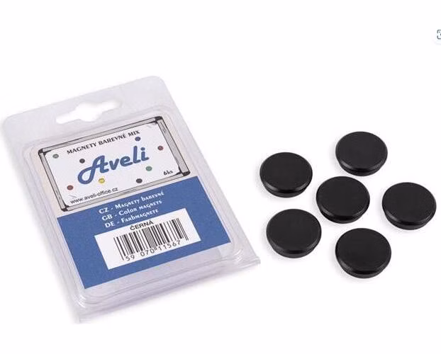 AVELI Set magnetů, černá barva