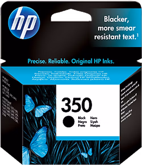 HP 350 Black Inkjet Print Cartridge with Vivera Ink