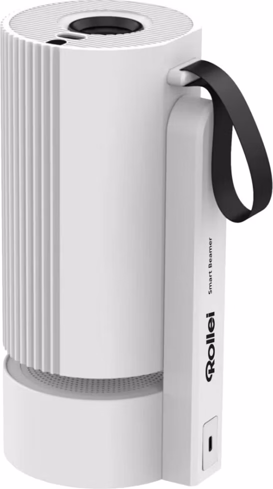 Rollei chytrý přenosný projektor SB-3L/ 1080p až 4K/ 300 ANSI/ 2000:1/ HDMI/ USB/ BT/ Wi-Fi/ Repro/ bílý