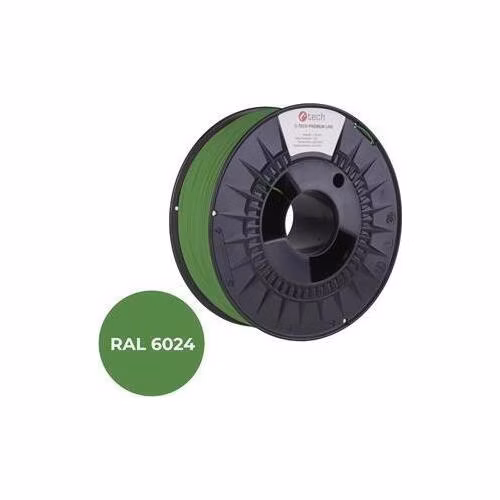 C-TECH tisková struna PREMIUM LINE ( filament ) , PETG, dopravní zelená, RAL6024, 1,75mm, 1kg
