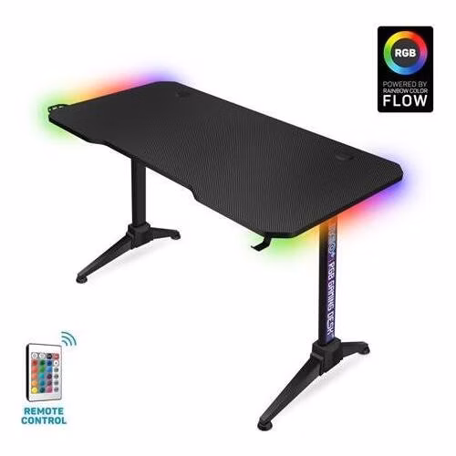 CONNECT IT NEO+ herní stůl s RGB podsvícením, ČERNÝ