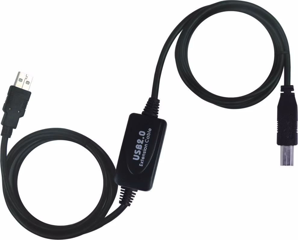 PREMIUMCORD USB 2.0 opakovač a prepojovací kábel A/M-B/M 15m