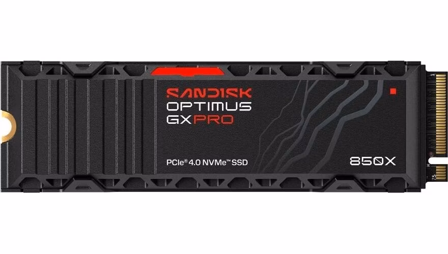 SANDISK SSD OPTIMUS GX PRO 850X NVMe 1TB PCIe, Gen4, (R:7300, W:6300MB/s), chladič