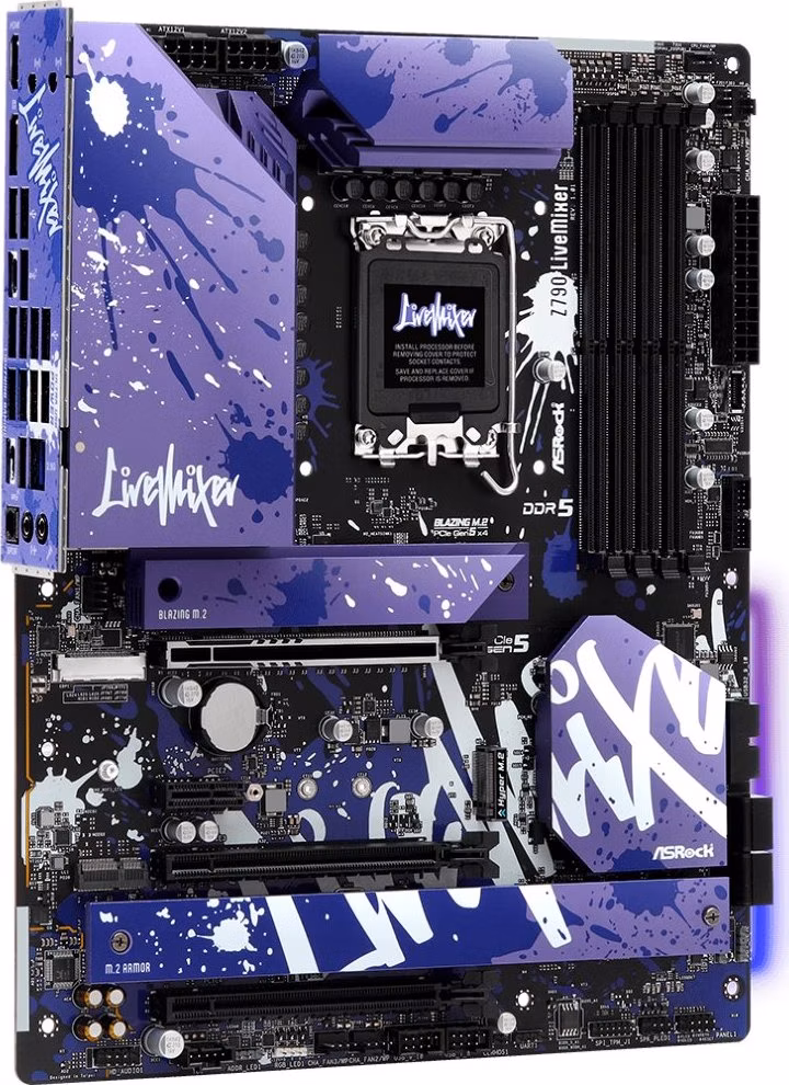 ASRock Z790 LIVEMIXER / LGA1700 / 4x DDR5 / 5x M.2 / HDMI / DP / 2x USB-C/ ATX