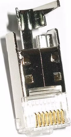 XtendLan Konektor STP RJ45 CAT 6 s lisovacím klipem