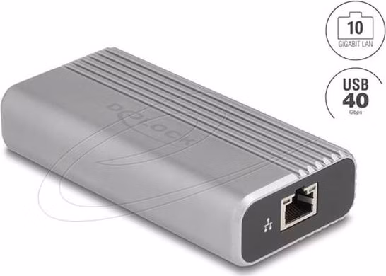 Delock Síťový adaptér USB Type-C™, USB 40 Gbps, 10 Gigabit LAN, 1 x RJ45