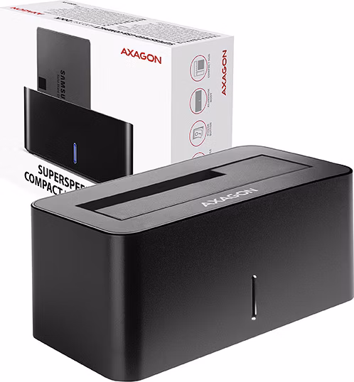 AXAGON dokovací stanice pro 1x SATA 6G disk / ADSA-SN / 2,5" i 3,5" / USB 3.2 Gen2 / AC adaptér / 0,8m kabel
