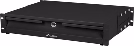 19" 2U 360MM ČIERNA SKRIŇOVÁ ZÁSUVKA LANBERG (2U/483X360MM NOSNOSŤ DO 90KG, 4BODOVÁ MONTÁŽ)