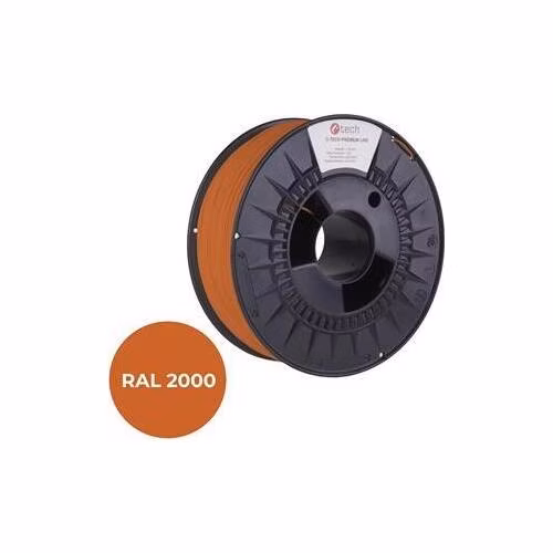 C-TECH tisková struna PREMIUM LINE ( filament ) , ASA, žlutooranžová, RAL2000, 1,75mm, 1kg