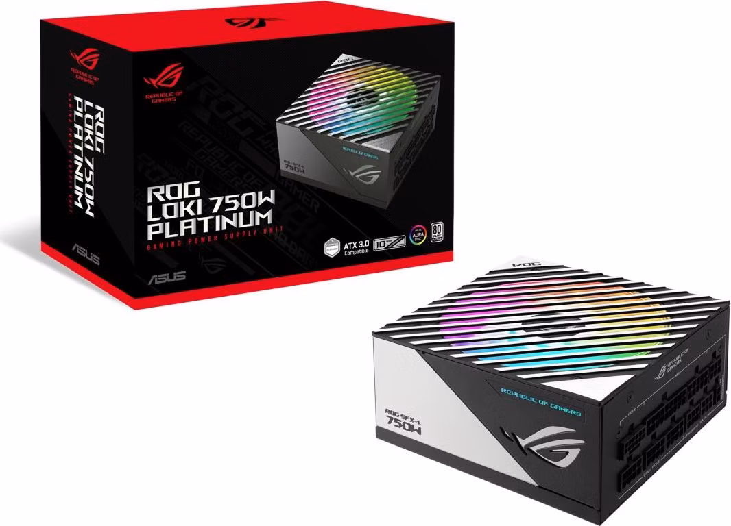 ASUS zdroj ROG Loki SFX-L 750W Platinum, 80+ Platinum, ARGB