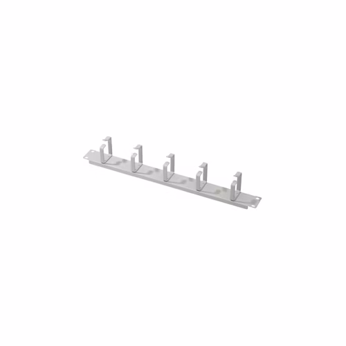 DIGITUS 1U panel pro správu kabelů 5x kabelové kroužky 40x60 mm, barva šedá (RAL 7035)