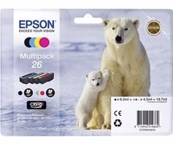 EPSON cartridge T2616 (black/cyan/magenta/yellow) multipack (lední medvěd)