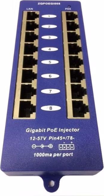 POE-PAN8-GB Gigabitový stíněný 8-portový PoE panel