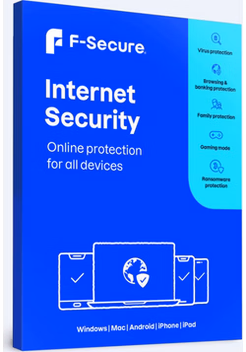 F-Secure INTERNET SECURITY pro 3 zařízení na 2 roky - CZ elektronicky