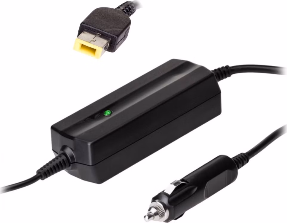 TRX Akyga napájecí adaptér do auta/ 20V/ 3,25A/ 65W/ Square yellow Slim Tip/ pro notebooky IBM/ Lenovo