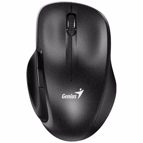 Genius Ergo 8200S Myš, bezdrátová, optická, 1200dpi, 5 tlačítek, tichá, BlueEye senzor, USB, černá