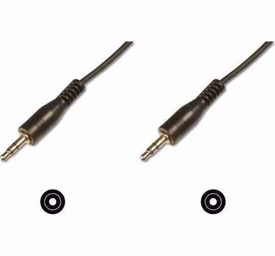 Digitus Audio propojovací kabel, stereo 3,5 mm 2,50 m, CCS, 2x0,10 / 10, M / M, černý