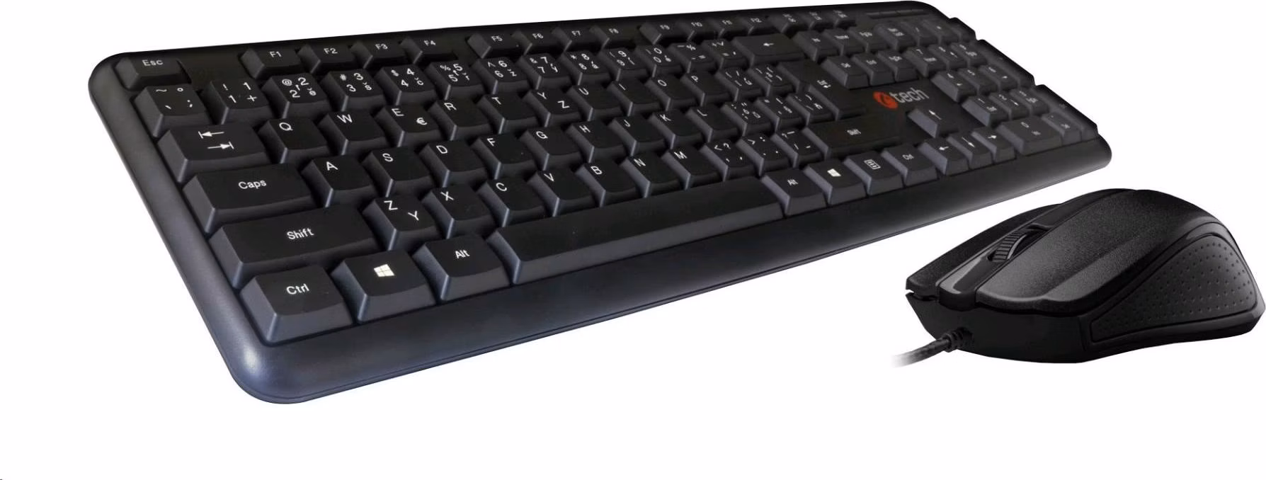 C-TECH Klávesnica a myš KBM-102, drôtový set, USB, CZ/SK