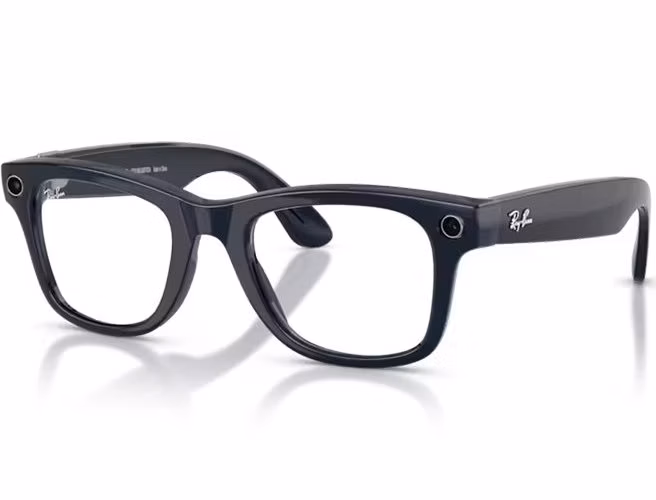 Meta Ray-Ban Gen2 Wayfarer, Shiny cosmic blue, Clear/Sapphire transitions