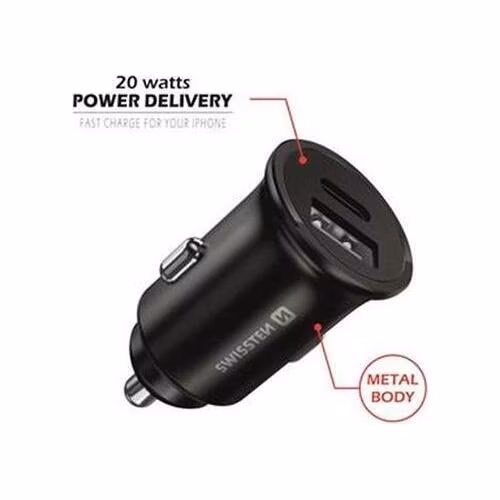 SWISSTEN CL ADAPTÉR POWER DELIVERY 20W IPHONE 12 ČERNÝ