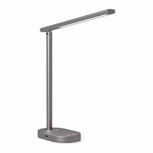 CONNECT IT SHINE stolní LED lampička,USB výstup, ŠEDÁ