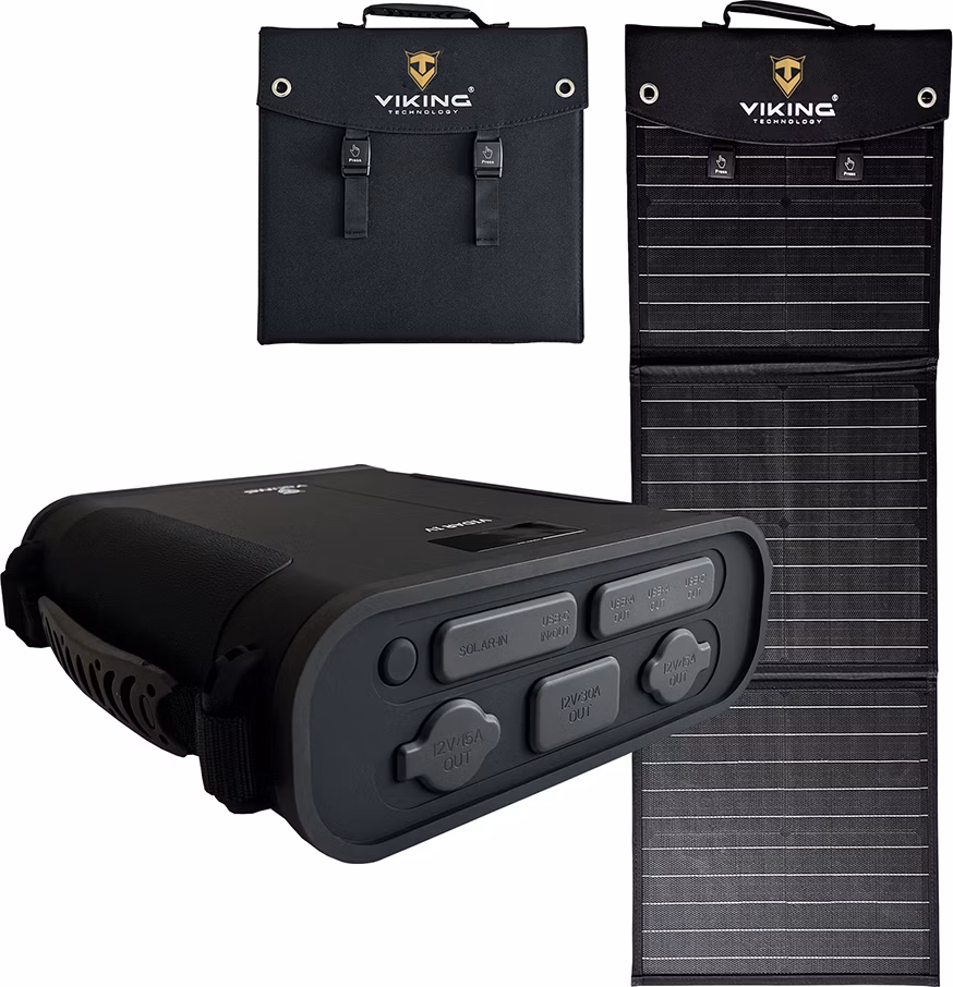 Set powerbanka Viking VIDAR IV a solární panel Viking L60 PD