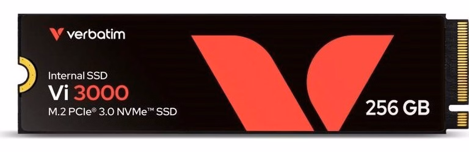 VERBATIM SSD Vi3000 Internal PCIe NVMe M.2 SSD 256GB , W 1300/ R 3300 MB/s