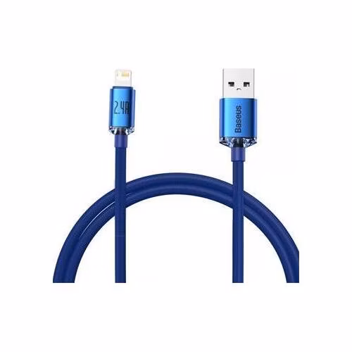 Baseus CAJY000003 Crystal Shine Series Dátový Kábel USB - Lightning 20W 1,2m Blue